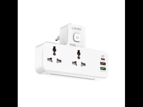LDNIO SC2311 2 Port with 1 USB-C and 2 USB-A Power Socket UK Plug