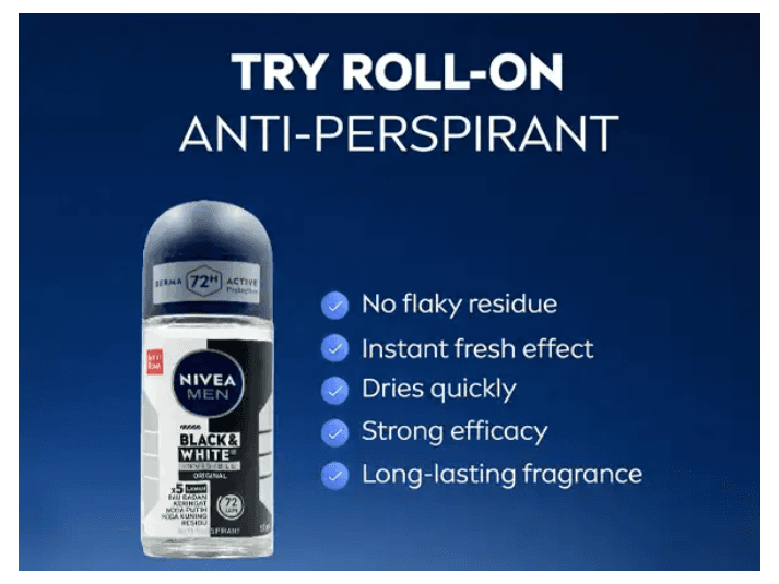 Nivea Men Black and White Invisible Anti-Perspirant 50ml- GERMANY (4)