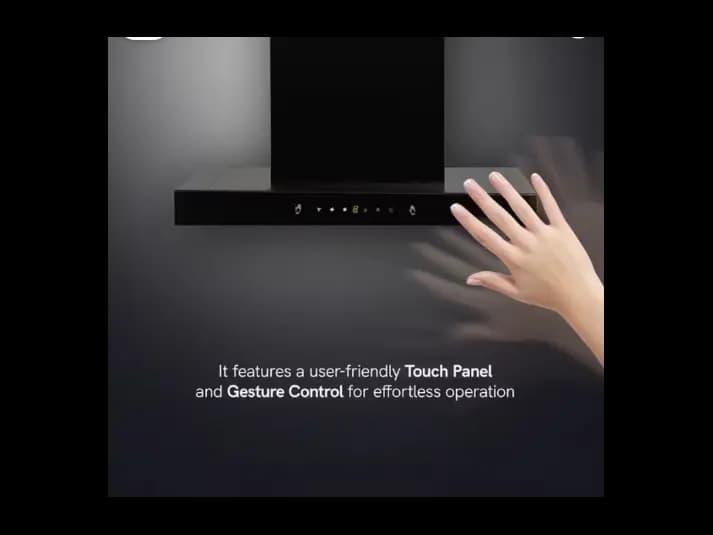 ‘T’ Shape Cooker Hood with Motion and Touch Control (Black) 60cm (3)