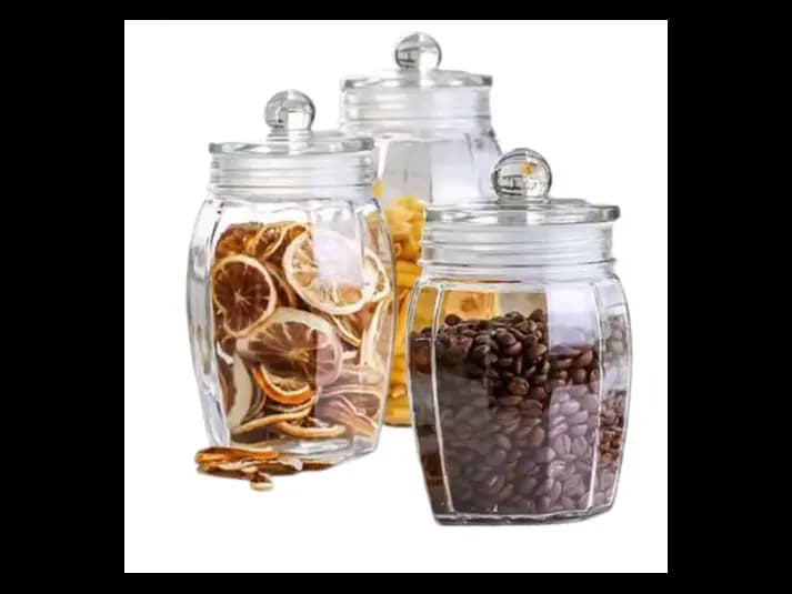 Airtight Food Storage Glass Jars with Vacuum Glass Lids