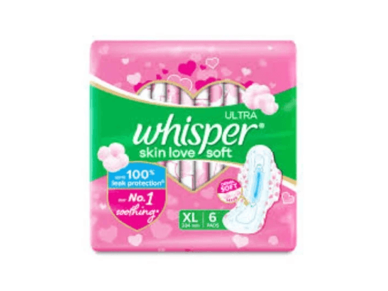 Whisper Skin Love Soft Xl -  6 Pads