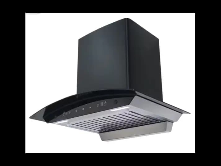 Premium Curved Glass 60cm Cooker Hood with touch and motion Sensor (Black) (4)