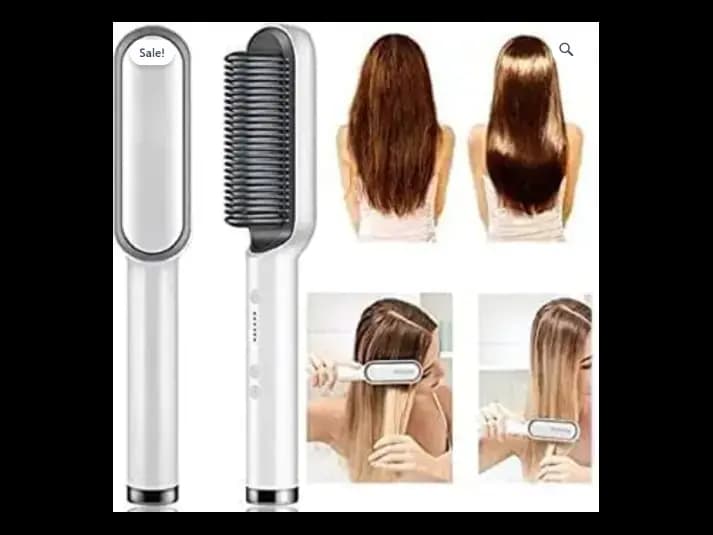 Ceramic Heated Hair Brush Hair straightener HQT-909B (3)