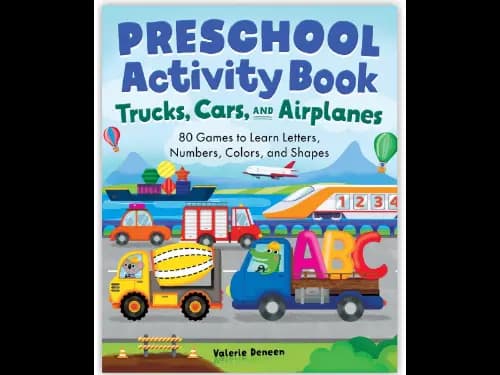 Preschool Activity Book Trucks, Cars, And Airplane