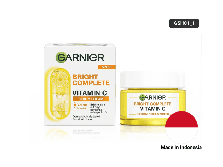Garnier Bright Complete Vitamin C Serum Cream SPF30 50ml- INDONESIA