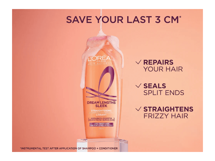 Loreal Paris Dream Lengths Sleek Straightening Shampoo 375ml (2)