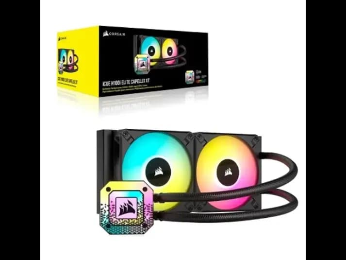 Corsair iCUE H100i ELITE CAPELLIX XT Liquid CPU Cooler- BLACK (2)
