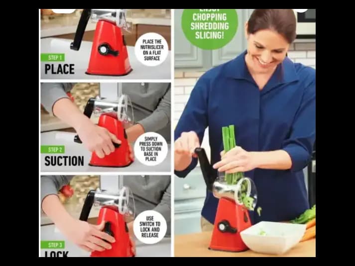 Nutri-Slicer 3-in-1 Spinning Counter-top Food Slicer and Grater (3)