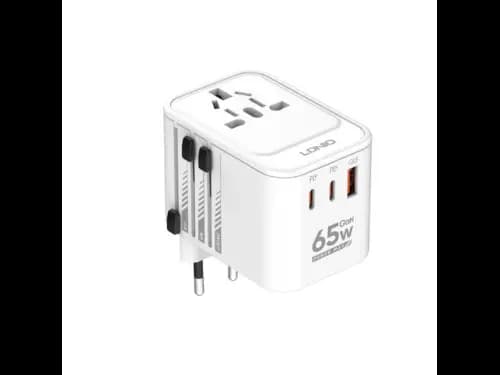 LDNIO Z6 3 USB Ports 65W Gan Travel Adapter