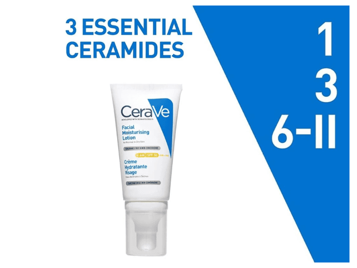 Cerave AM SPF50 Facial Moisturising Lotion 52ml- France (3)