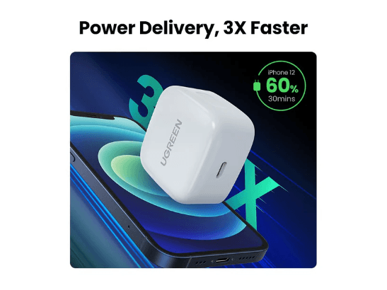 UGREEN 20W PD Fast Charger UK - 60451 (Adapter) (3)