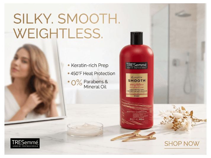 Tresemme Lot Keratin Smooth Weightless Shampoo 828ml (3)