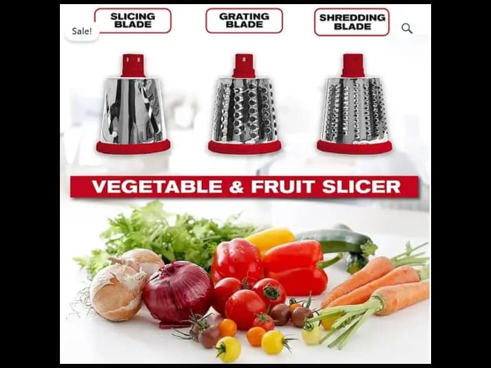 Nutri-Slicer 3-in-1 Spinning Counter-top Food Slicer and Grater (2)