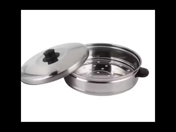 Fully Stainless Steel Silver Rice Cooker With Steamer 2.8|1.8 Liters (Stainless Steel inner-Pot) (3)