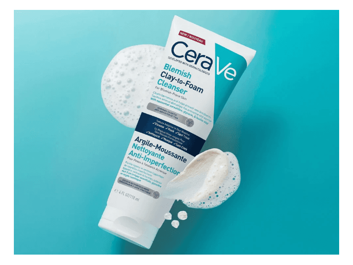 Cerave Blemish Clay to Foam Cleanser 118ml- FRANCE (4)