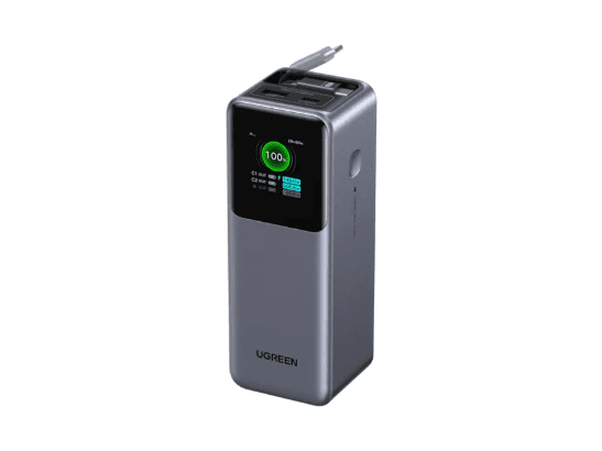 UGREEN 20000 mAh Power Bank with Retractable USB-C Cable - 165W (55987B)