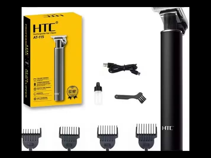 HTC AT-115 Fully Metal Body Professional Mens T- Blade Zero Cutting Hair Trimmer (6)
