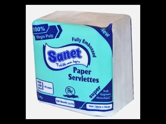 Sanet Paper serviettes - 100 Sheets