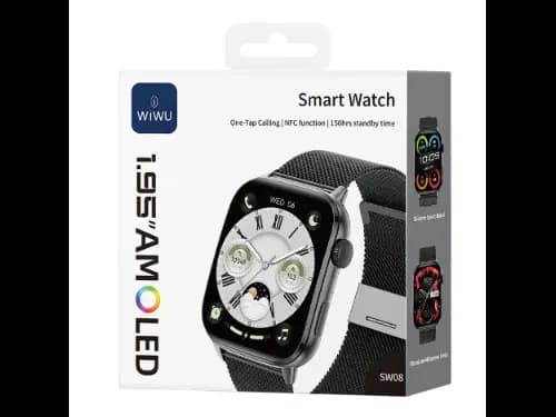 WiWU SW08 Smartwatch – Black / Silver (3)