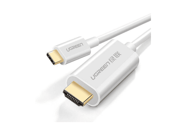 Ugreen USB Type C to HDMI Cable Male to Male 1.5m (White) – 30841