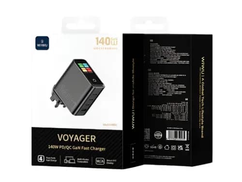 Wiwu WI-G028 VOYAGER 140W GaN Smart Display Charger (4-Port Fast Charger) (3)