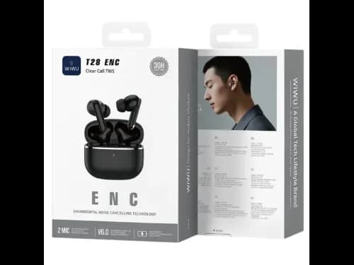 WiWU T28 ENC TWS Buds – Black / White (5)