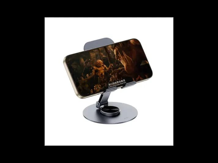 WiWU Phone Rotation Stand ZM-014 – Premium 360° Foldable Desktop Holder, Best Universal Compatibility & Non-Slip Stable Base (2)