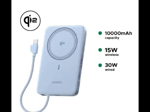 UGREEN 10000mAh 15W Qi2 MagFlow Air Magnetic Power Bank (Star Blue)- PB570 – 65839B – 1 Year Warranty
