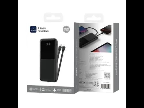 WiWU Wi-P081 22.5W 10000mAh Essen Power Bank – Black / White (5)