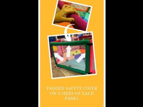 Kemi 10 Panel Baby Playpen with 2 inch Mattress | Sturdy Frame | Baby Safety First | High Quality (3)