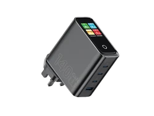 Wiwu WI-G028 VOYAGER 140W GaN Smart Display Charger (4-Port Fast Charger)