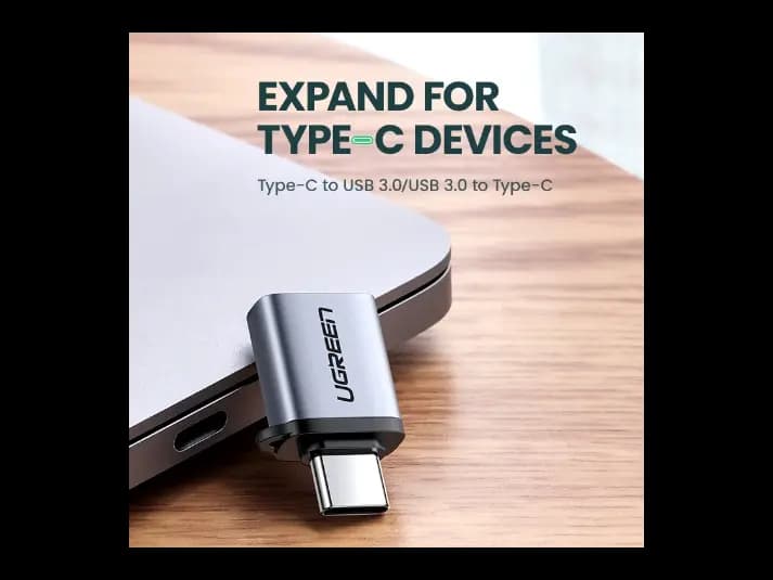 Ugreen Type-C 3.1 Male To USB 3.0 A 50283 Female Aluminum OTG Adapter (2)