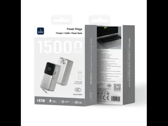 WiWU PM501 67W 15000 Power Bank with 1 Year Warranty (5)