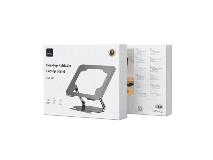 WiWU Foldable Laptop Stand ZM-901 – Ultimate Adjustable Aluminum Ergonomic Laptop Stand for Desk & Travel (2)