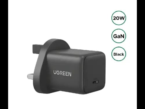UGREEN 20W USB-C GaN Fast Charger UK Pin – X512 – 55529 – 1 Year Warranty