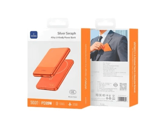 WIWU WI-P089 Silver Seraph 10000mAh Power Bank (Orange) (3)