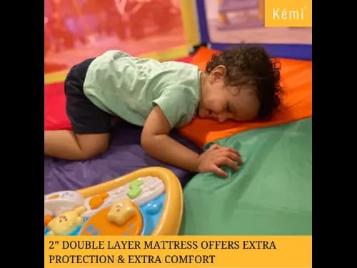 Kemi 6 Panel Baby Playpen with 2 inch Mattress | 5ft x 5ft | Sturdy Frame | 24" (H) x 36" (L) | Export Quality (2)