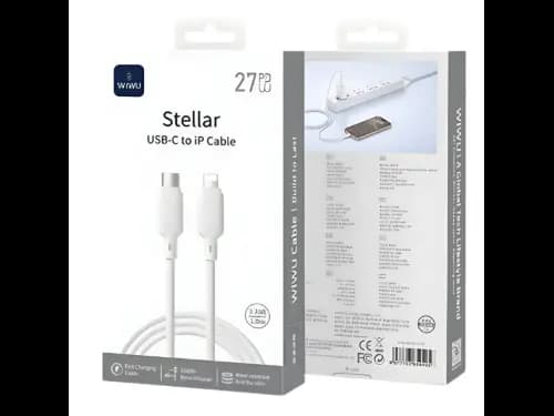 WIWU Stellar 27W USB-C to Lightning Fast Charging Cable 1M – White (2)