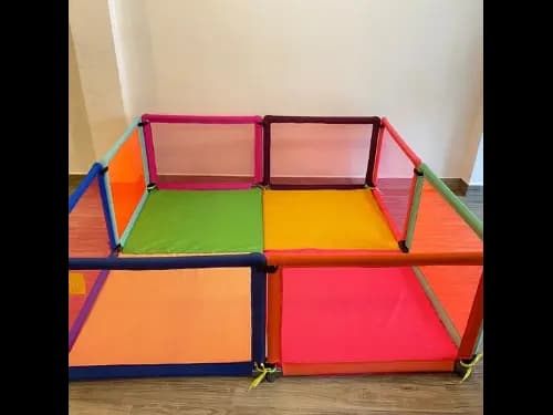 Kemi 8 Panel Baby Playpen with 2 inch Mattress | 6ft x 6ft | Sturdy Frame | Baby Safety First | High Quality (2)