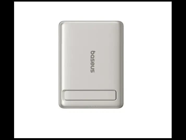 Baseus 5000mAh 20W Qi2 PicoGo AM31 Ultra-Mini Magnetic Power Bank with Kickstand Natural Titanium (with Braided Cable USB-C to USB-C 30cm White) – P10081907853-00 (2)