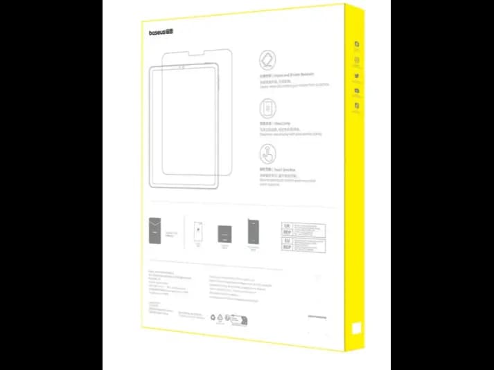 Baseus iPad Pro (2024) 13” Clear Crystal Blue Light Blocking Tempered Glass Screen Protector – Clear (Pack of 1, EasyStick Installation Tool and Cleaning Kit Included) – Model: P40012000201-01 (4)