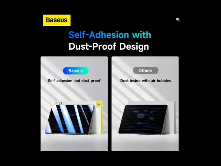Baseus Crystalline Series HD Tempered-Glass Screen Protector for iPad Pro (2024) 11″, Clear (Pack of 1, with cleaning kit and dust-proof installation tool) – P40015000201-05 (2)