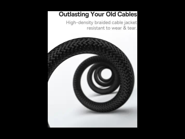 Baseus 1Meter Tungsten Gold Type-C to Type-C 100W Magnetic Charging Cable – Cluster Black – Model: P10319805111-00 (3)