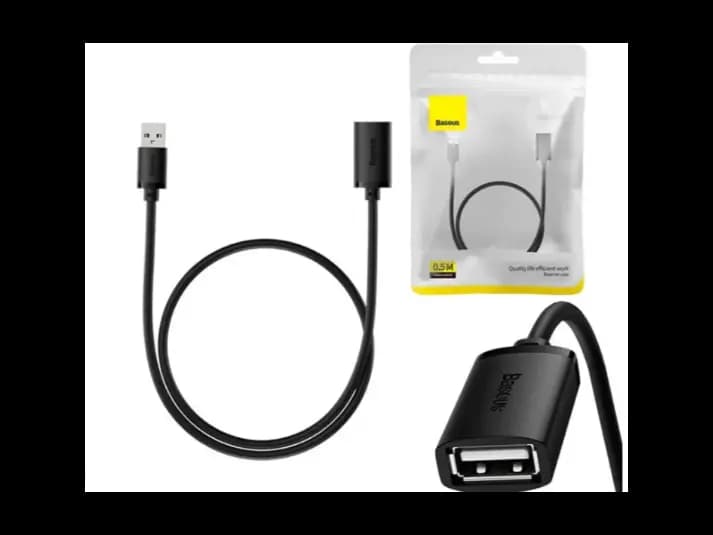 Baseus 0.5 m AirJoy Series USB 2.0 Extension Cable – Cluster Black – Model: B00631100111-00 (7)