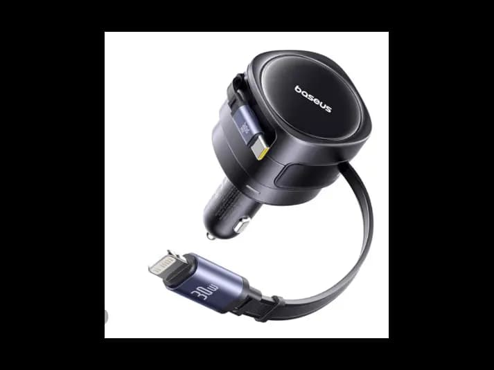 Baseus Enjoyment Max Car Charger C+L Cables 60W Cosmic Black – C00035507121-00