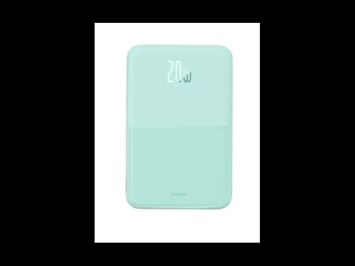 Baseus MagPro Magnetic Bracket Wireless Fast-Charging Power Bank 5000mAh 20W Peppermint Blue (with Simply Series Charging Cable Type-C to Type-C (20V/3A) 30cm White) – P10064101333-00 (5)
