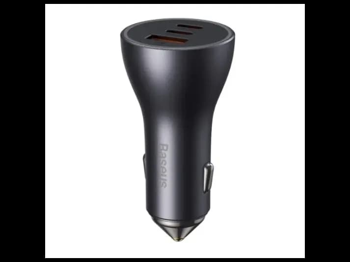 Baseus Golden Contactor Pro Triple Fast Charger Car Charger 65W U+C+C Dark Gray – CGJP010013