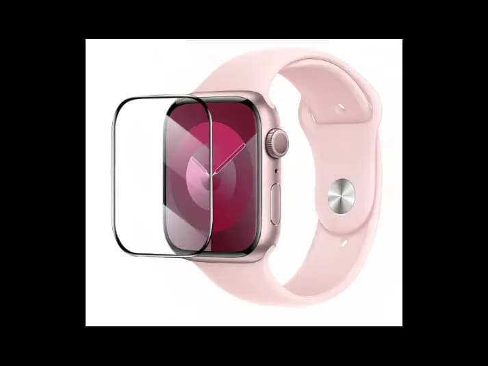 Baseus NanoCrystal Series Full-Coverage Curved-Screen Crystal Tempered Glass Screen Protector 45mm for Apple Watch 7/8/9 – Clear (Pack of 1, with dust-proof installation tool and cleaning kit) – P6001