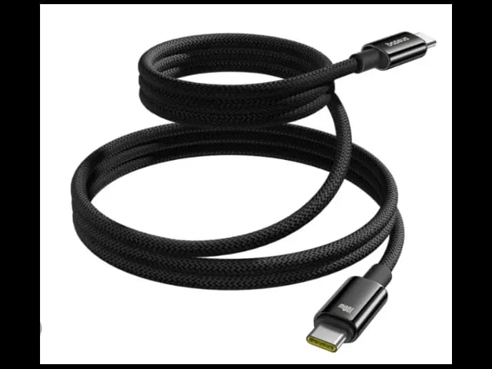 Baseus 1Meter Tungsten Gold Type-C to Type-C 100W Magnetic Charging Cable – Cluster Black – Model: P10319805111-00 (2)
