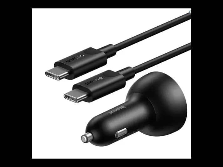 Baseus Multi-Port Fast Charge Car Charger C+C+U 152.5W Set Cluster Black（with Baseus Xiaobai series fast charging Cable Type-C to Type-C 100W (20V/5A) 1m Black) – C00036101111-00